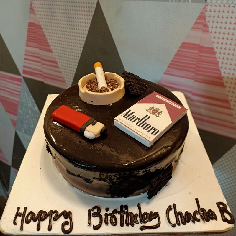 Smokers theme cake
