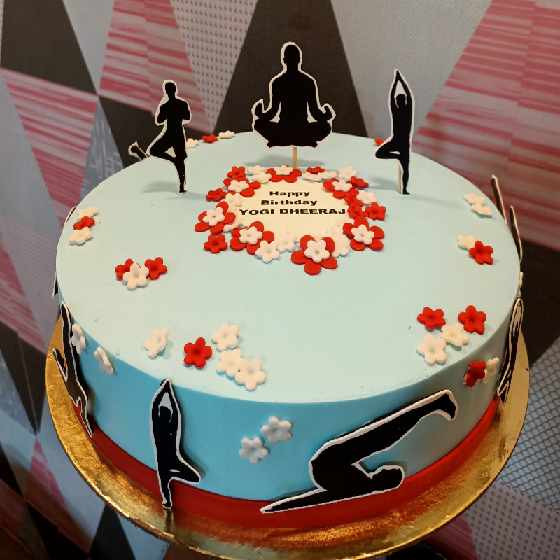 Yoga theme cake
