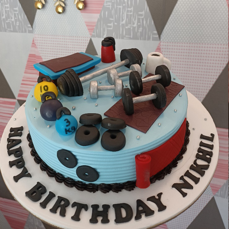 Gym theme cake