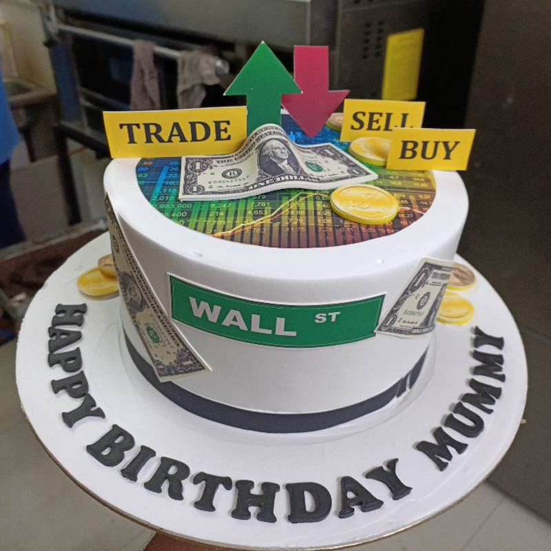 Trade, Sell, Buy, Crypto and share market cake