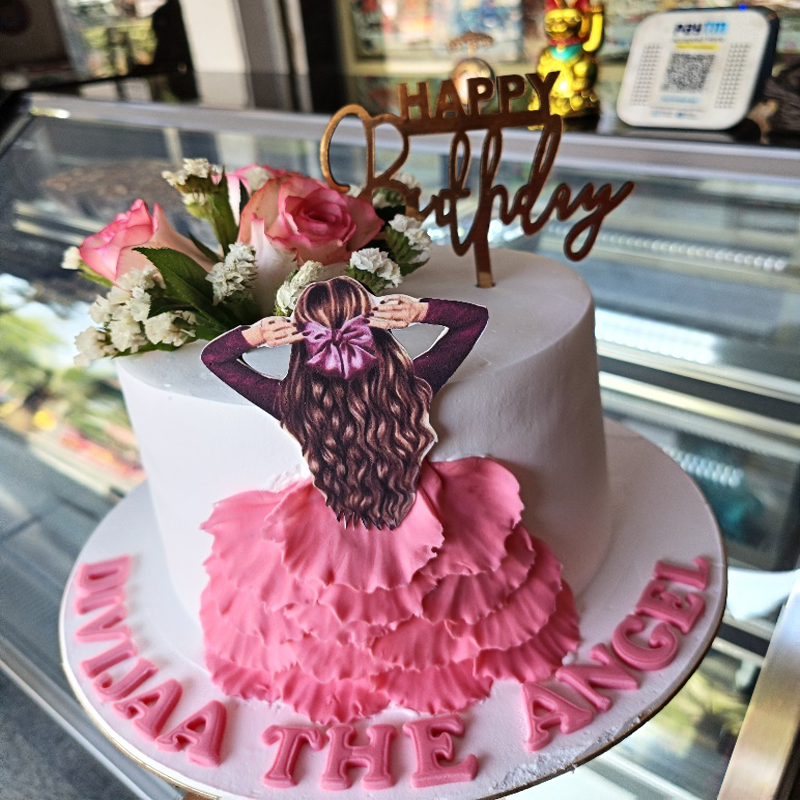 Young lady theme cake