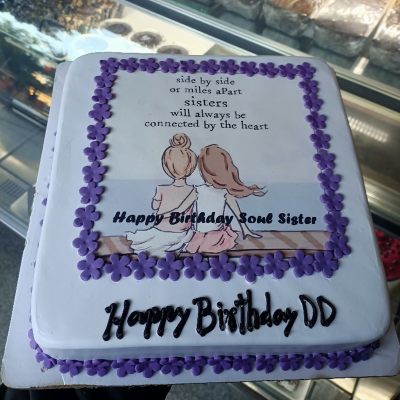 Sisters photo cake