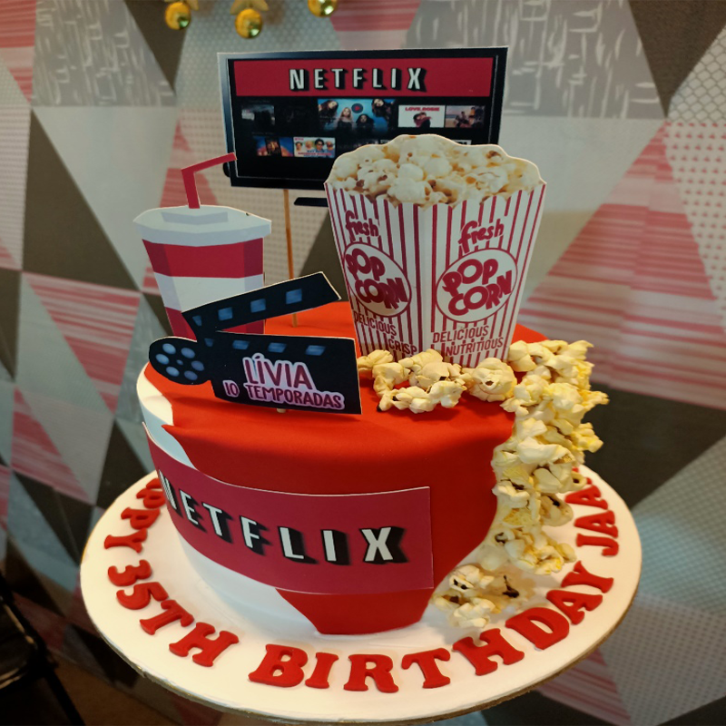 Netflix lover theme cake