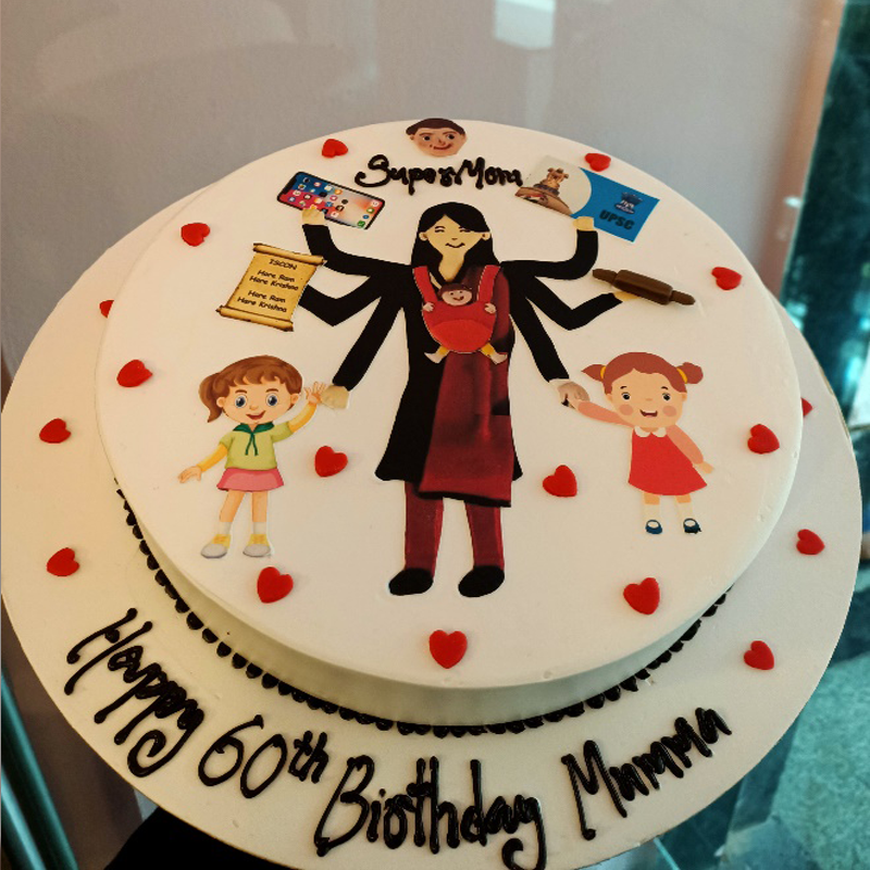 Multi task lady, mom cake